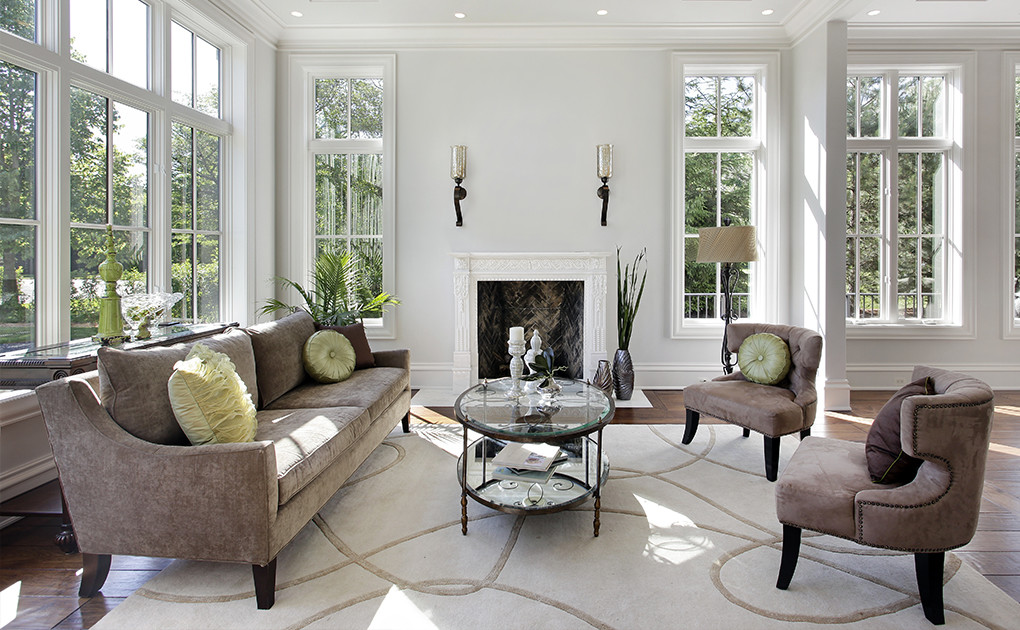 Luxury living room in neutral colors